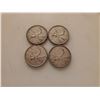 Image 1 : 4 silver Canadian quarters