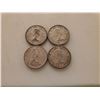 Image 2 : 4 silver Canadian quarters