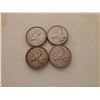 Image 1 : 4 silver Canadian quarters
