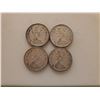 Image 2 : 4 silver 1967 Canadian quarters