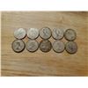 Image 2 : Lot of 10 silver Canadian dimes