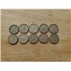 Image 1 : Lot of 10 silver Canadian dimes