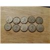 Image 2 : Lot of 10 silver Canadian dimes