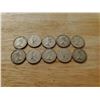 Image 2 : Lot of 10 silver Canadian dimes