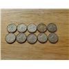Image 1 : Lot of 10 silver Canadian dimes