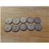 Image 2 : Lot of 10 silver Canadian dimes
