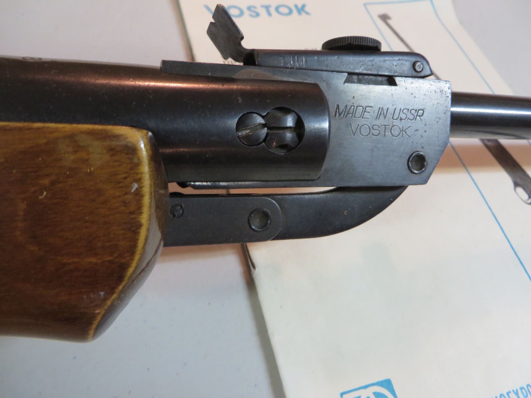 Vostok Rifle Vostok air ridle .177 pellet gun with pellets & spare spring - Schmalz ...