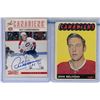 Image 1 : 1965-66 Topps Jean Beliveau #6 Montreal Canadiens Legend Creased and Guy Carbonneau Autograph