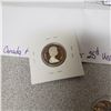 Image 4 : Lot of 4 Candian Coins 1987 Frosted Proof Quarter, 1981 Voyageur Silver Dollar, 2020 UN Loon & 2017 