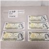 Image 1 : Lot of 5 Consecutive Serial # Canadian UNCIRCULATED $1 Dolar Bills
