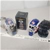 Image 2 : McDonald Sports Collectable Lot - 3 Helmets Malkin, Pricex2 and Art Ross Trophy In Box