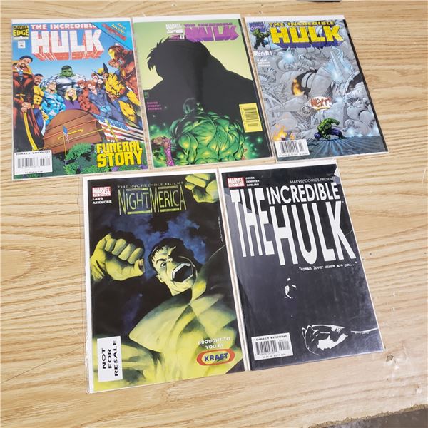 Lot of 5 Incredible Hulk #45, #434, #463, #466, & #1 of 6 Night Merica Mini Series
