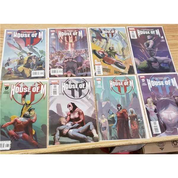House of M #1 - #8 Complete Run Limited Series w/ X-Men & Avengers MINT