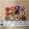 Image 1 : Lot of 12 Vintage Budweiser Football Logo Bottle Twist Off Caps