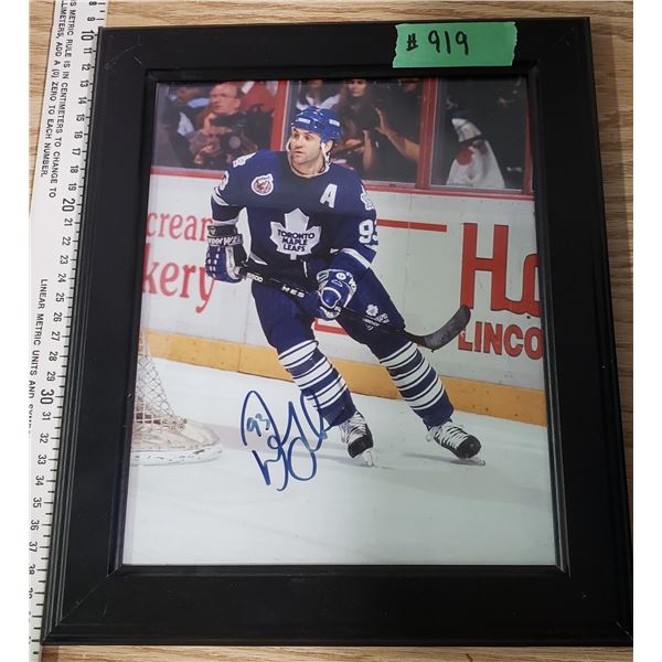 Autographed Doug Gilmour 8X10 Framed Toronto Maple Leafs