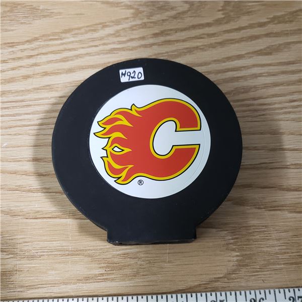 RARE Calgary Flames Puck Piggy Bank Unused MINT Condition