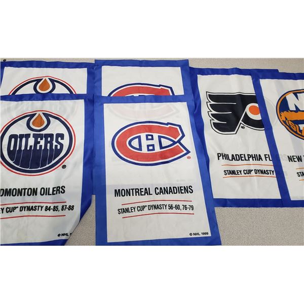 6 Stanley Cup Dynasty Banners Oilers Canadiens Isles Flyers