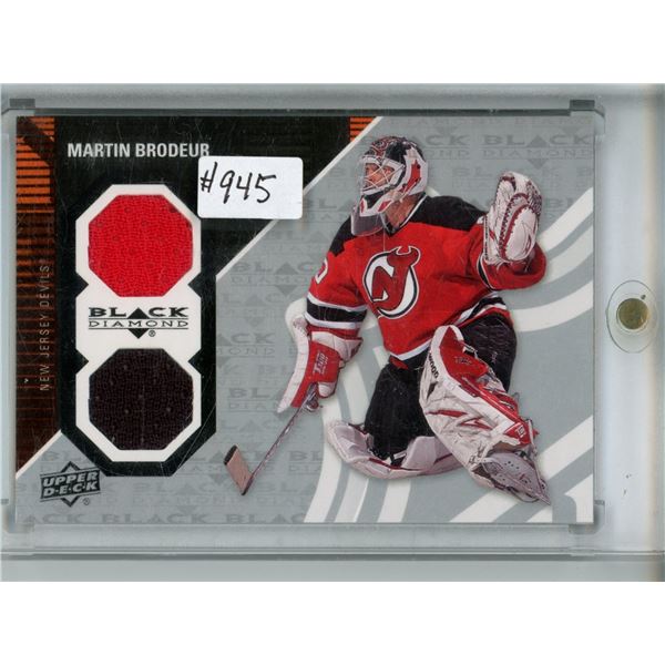 2011-12 Upper Deck Black Diamond Martin Brodeur Dual Game Used Jersey