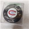 Image 3 : Rejean Houle Autographed Puck with Stanley Cup Inscription w/ Case