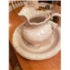 Image 6 : Pitcher and wash basin set, basin cracked pitcher no chips or cracks