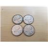 Image 1 : 4 silver Canadian 1968 quarters (non magnetic)