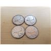 Image 1 : 4 silver Canadian 1968 quarters (non magnetic)