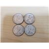 Image 2 : 4 silver Canadian 1968 quarters (non magnetic)