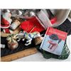 Image 6 : Singing Christmas Bear lot. Various decor & crafts in laundry basket.