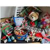 Image 8 : Singing Christmas Bear lot. Various decor & crafts in laundry basket.