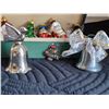 Image 5 : Vintage glass ornaments, silver and brass bells, holiday magnets & tinsel.