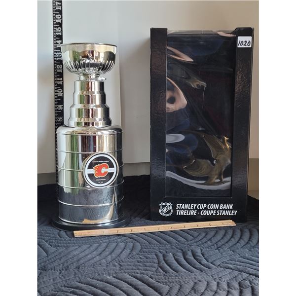 Calgary Flames Stanley Cup coin Bank.