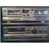 Image 5 : Complete Technics Stereo System. Plug in and play.  AM/FM stereo receiver, Dual cassette player /rec