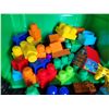 Image 3 : Container of 96 large lego Blocks & 38 Mega Blocks for child over 1 1/2.