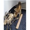 Image 4 : Solid Brass Reindeer and Sleigh. Sled detaches.