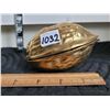 Image 1 : Unique Solid Brass Walnut Christmas Nut cracker.