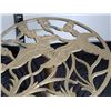Image 3 : Solid Brass plant stand with ornate geese on table top.