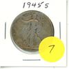 Image 1 : 1945s Liberty Walking U.S.A Half Dollar