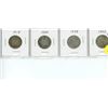Image 1 : 1918, 1934, 1938, 1952 Low Relief Canadian Silver Quarters