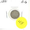 Image 1 : 1891 Canadian Silver Five Cents