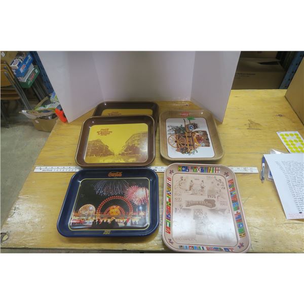 5 Vintage Coca-Cola Platters