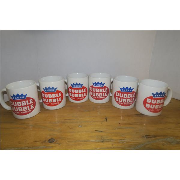 6X vintage fleer double bubble gum cups