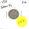 Image 1 : 1899 Small 9's Canadian Silver Ten Cents