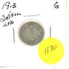 Image 1 : 1913 Small leaves Canadian Silver Ten Cents