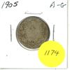 Image 1 : 1905 Canadian Silver Twenty-five Cents
