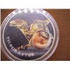 Image 1 : Velociraptor Jurassic time Dinosaurs world NEW 1.5” In plastic coin case.