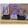 Image 2 : box of 8 laser cut glass wedding poses & 7 LED bases