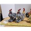 Image 2 : lot of hen & rooster decorations