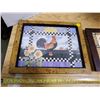 Image 2 : hen & rooster trivets & picture