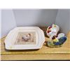 Image 1 : hen & rooster serving platter, napkin holder, & salt & pepper shakers