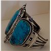 Image 2 : Morenci Turquoise 3 Stone Cuff Bracelet